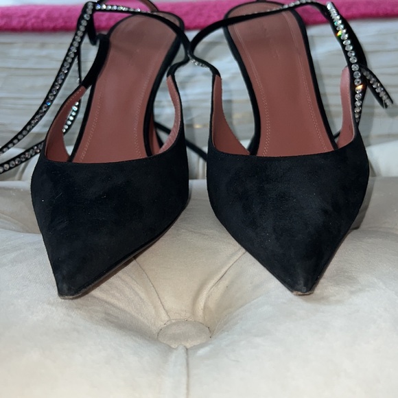AMINA MUADDI Karma crystal-embellished suede pumps, 40 - Picture 7 of 9
